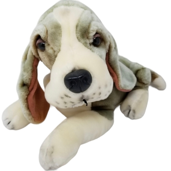 Basset Hound Dog Puppy Beagle Blood Hound Plush Realistic TB Toy Trading Co 12" - Picture 1 of 9